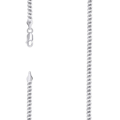 925 Silver Solid Super Flat Cuban Chain 3mm