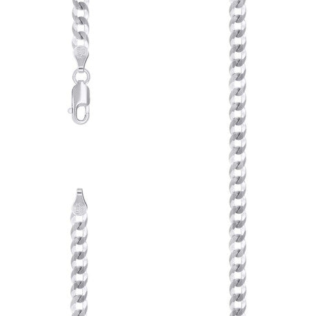 925 Silver Solid Super Flat Cuban Chain 4.7mm