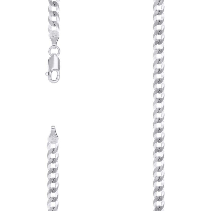 925 Silver Solid Super Flat Cuban Chain 4.7mm