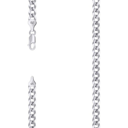 925 Silver Solid Super Flat Cuban Chain 5.2mm