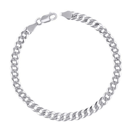 925 Silver Solid Super Flat Cuban Chain 5.2mm