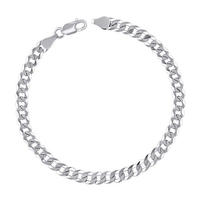 925 Silver Solid Super Flat Cuban Chain 5.2mm