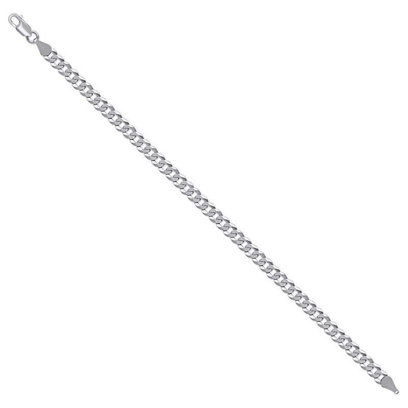 925 Silver Solid Super Flat Cuban Chain 5.2mm