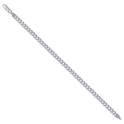 925 Silver Solid Super Flat Cuban Chain 5.2mm