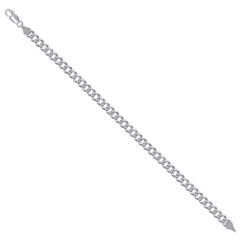 925 Silver Solid Super Flat Cuban Chain 6mm