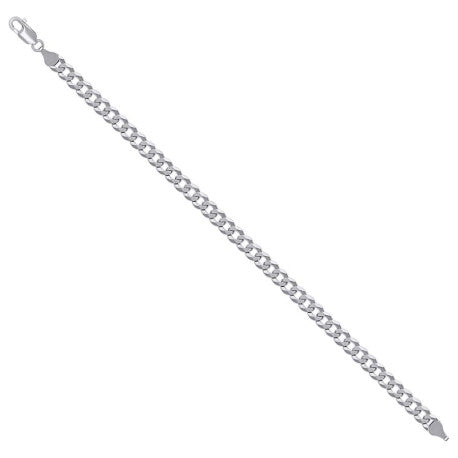 925 Silver Solid Super Flat Cuban Chain 6mm