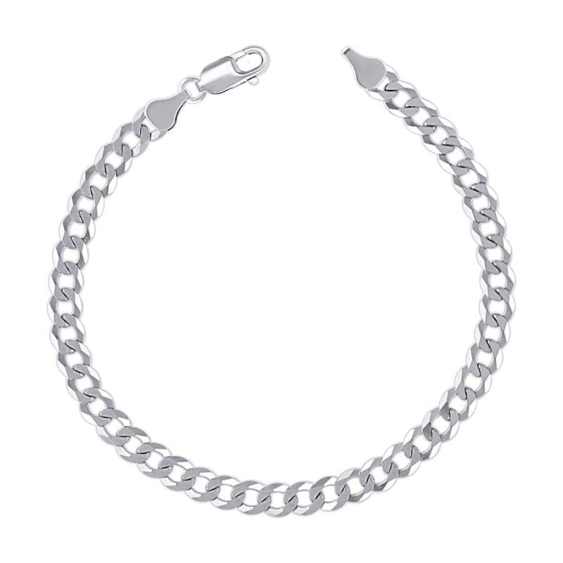 925 Silver Solid Super Flat Cuban Chain 6mm