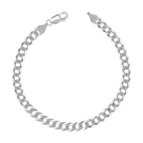 925 Silver Solid Super Flat Cuban Chain 6mm