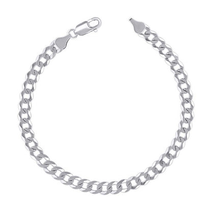 925 Silver Solid Super Flat Cuban Chain 6mm