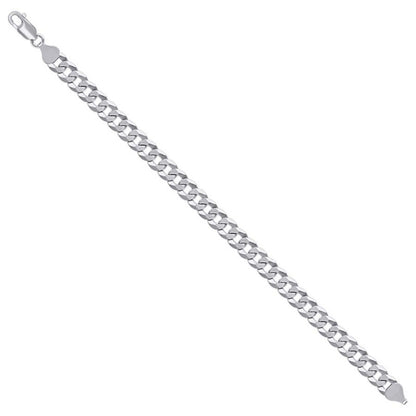 925 Silver Solid Super Flat Cuban Chain 7.2mm