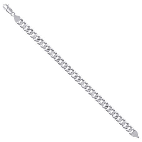 925 Silver Solid Super Flat Cuban Chain 7.2mm