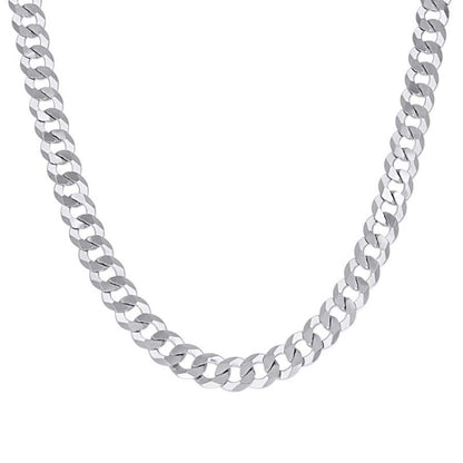 925 Silver Solid Super Flat Cuban Chain 7.8mm