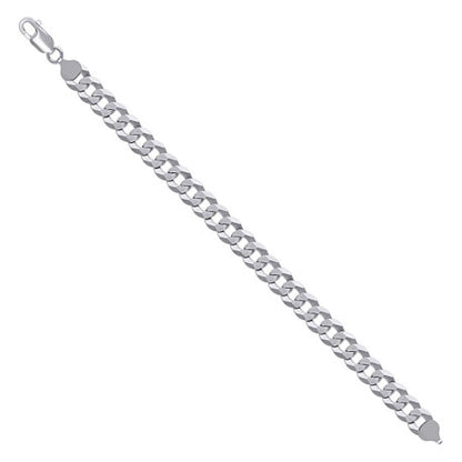 925 Silver Solid Super Flat Cuban Chain 8.6mm