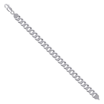 925 Silver Solid Super Flat Cuban Chain 8.6mm