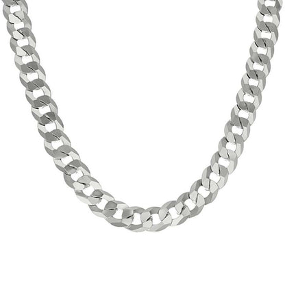 925 Silver Solid Super Flat Cuban Chain 10.8mm