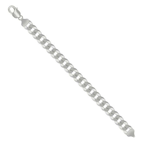 925 Silver Solid Super Flat Cuban Chain 10.8mm