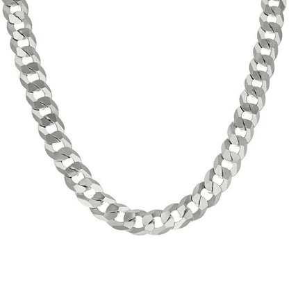 925 Silver Solid Super Flat Cuban Chain 10.8mm