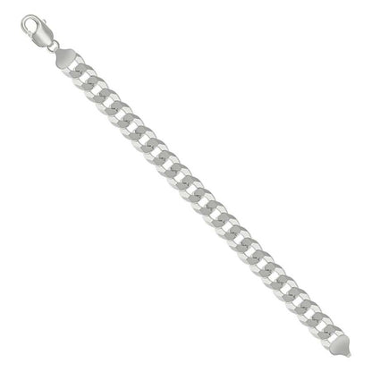 925 Silver Solid Super Flat Cuban Chain 10.8mm