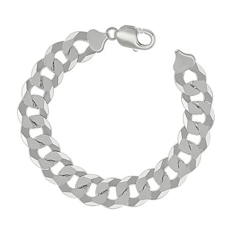 925 Silver Solid Super Flat Cuban Chain 13.7mm