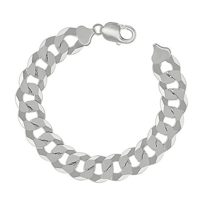 925 Silver Solid Super Flat Cuban Chain 13.7mm