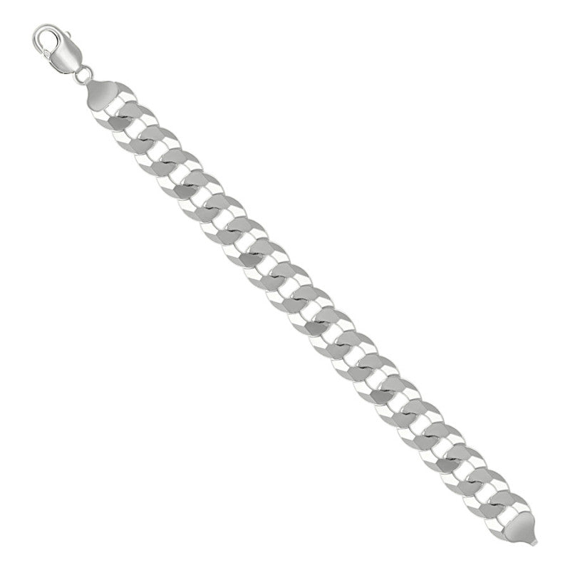 925 Silver Solid Super Flat Cuban Chain 13.7mm