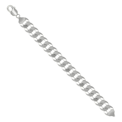 925 Silver Solid Super Flat Cuban Chain 13.7mm