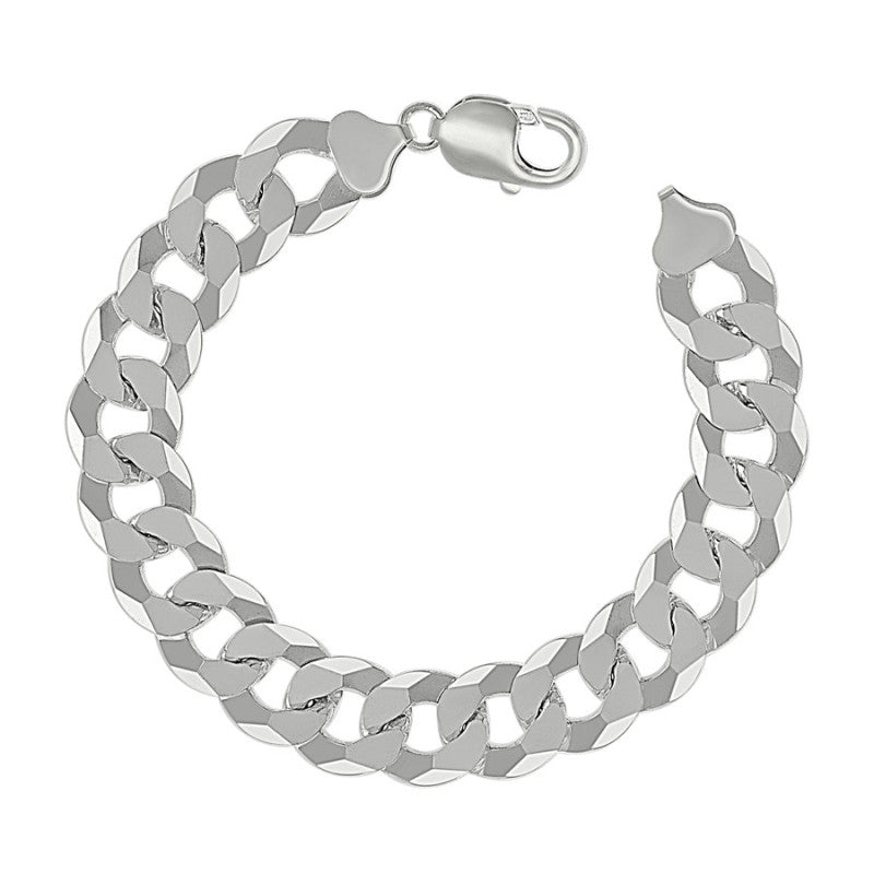 925 Silver Solid Super Flat Cuban Chain 13.7mm