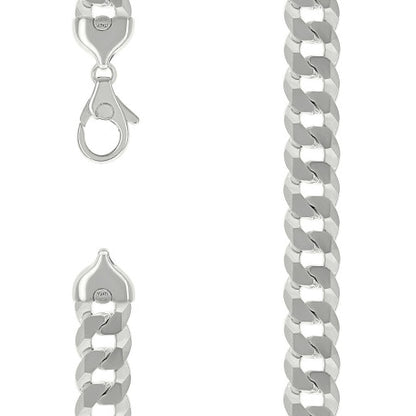 925 Silver Solid Super Flat Cuban Chain 16mm