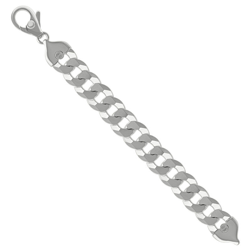925 Silver Solid Super Flat Cuban Chain 16mm