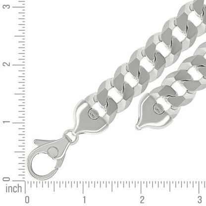 925 Silver Solid Super Flat Cuban Chain 16mm