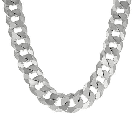925 Silver Solid Super Flat Cuban Chain 16mm