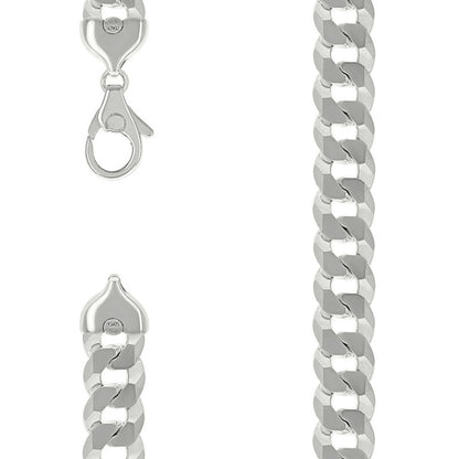 925 Silver Solid Super Flat Cuban Chain 16mm