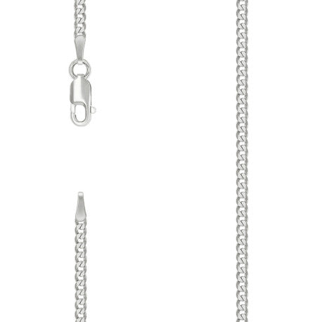 925 Silver Solid Super Flat Cuban Chain 2.3mm