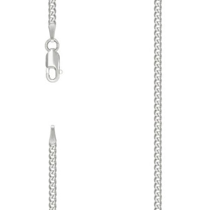 925 Silver Solid Super Flat Cuban Chain 2.3mm