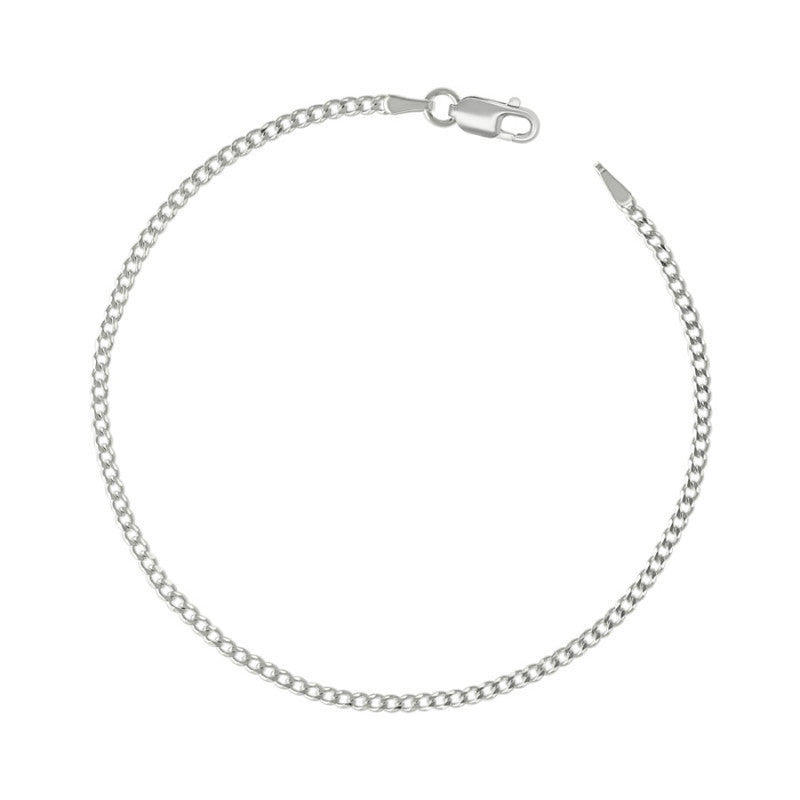 925 Silver Solid Super Flat Cuban Chain 2.3mm