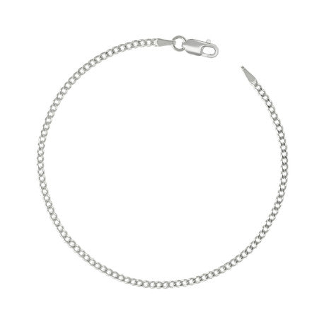 925 Silver Solid Super Flat Cuban Chain 2.3mm