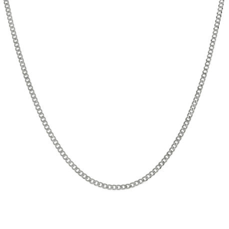 925 Silver Solid Super Flat Cuban Chain 2.3mm