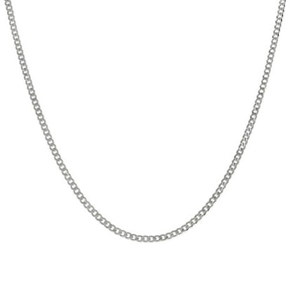 925 Silver Solid Super Flat Cuban Chain 2.3mm