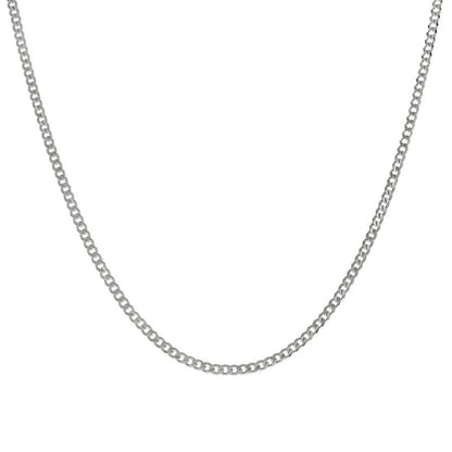 925 Silver Solid Super Flat Cuban Chain 2.3mm
