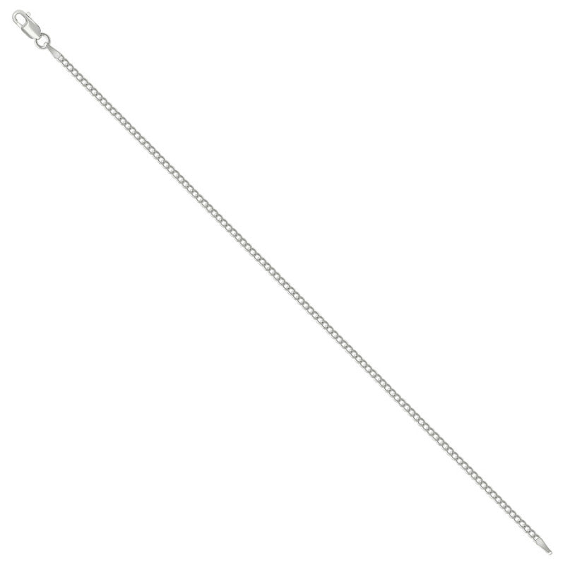 925 Silver Solid Super Flat Cuban Chain 2.3mm