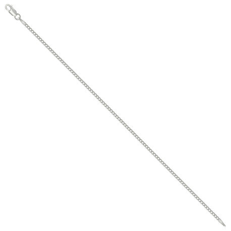 925 Silver Solid Super Flat Cuban Chain 2.3mm