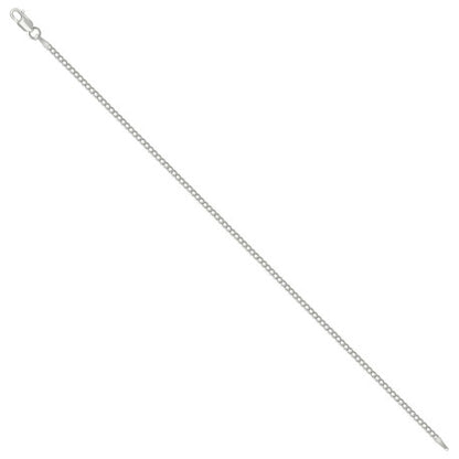 925 Silver Solid Super Flat Cuban Chain 2.3mm