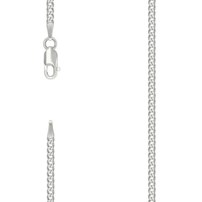 925 Silver Solid Super Flat Cuban Chain 2.3mm