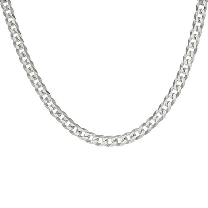 925 Silver Solid Super Flat Cuban Chain 3.7mm