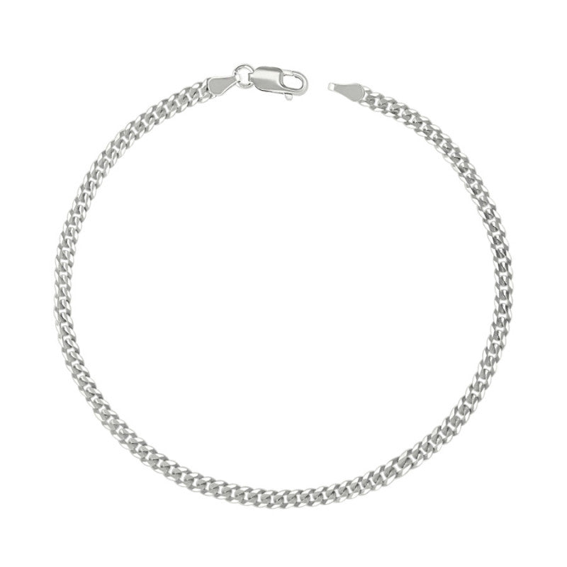 925 Silver Solid Super Flat Cuban Chain 3mm