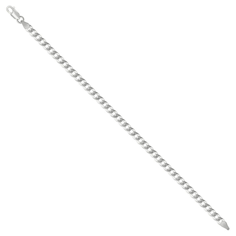 925 Silver Solid Super Flat Cuban Chain 4.7mm