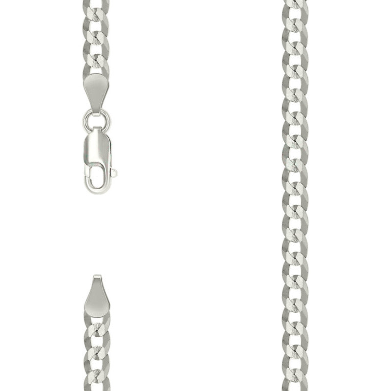 925 Silver Solid Super Flat Cuban Chain 4.7mm