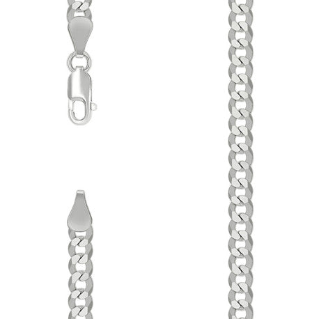 925 Silver Solid Super Flat Cuban Chain 5.2mm