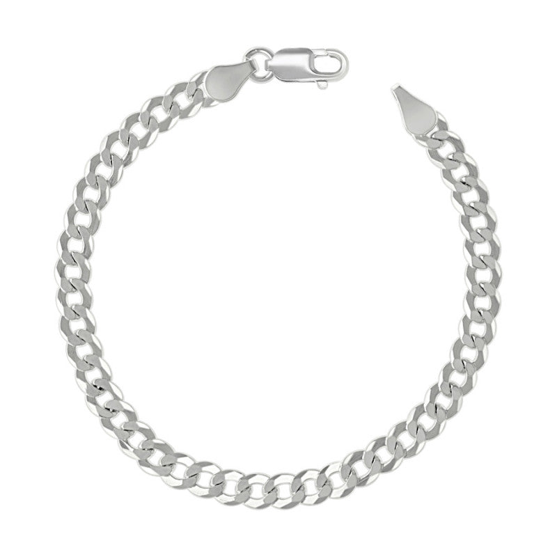 925 Silver Solid Super Flat Cuban Chain 5.2mm