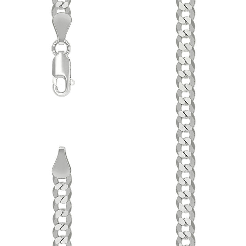 925 Silver Solid Super Flat Cuban Chain 5.2mm
